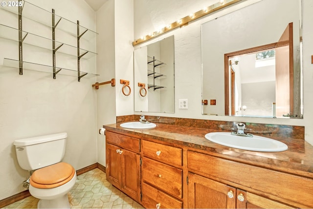 25498 Butler Rd, Junction City, OR 97448 - bathroom with double vanity and tile patterned flooring