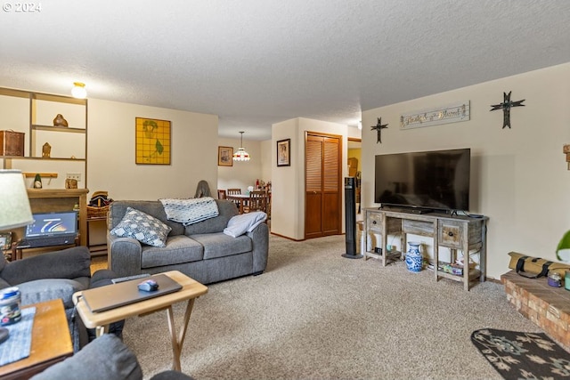 8050 SW 103rd Ave, Beaverton, OR 97008 - carpeted living room featuring a textured ceiling