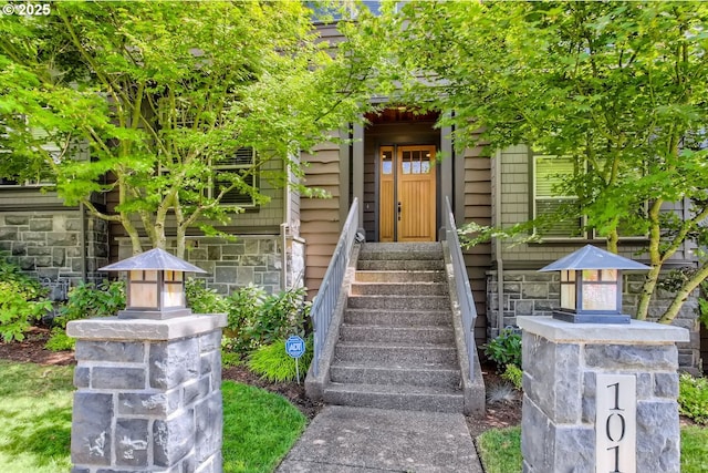 view of doorway to property