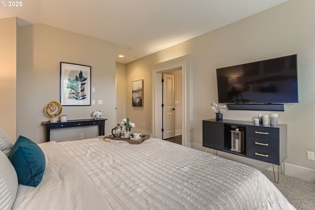 view of carpeted bedroom