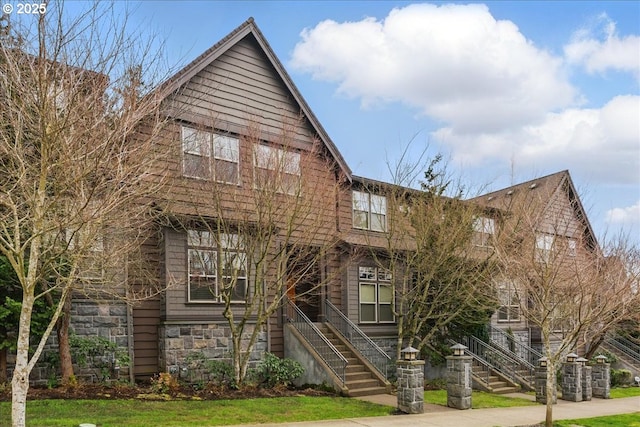 exterior space with stairs