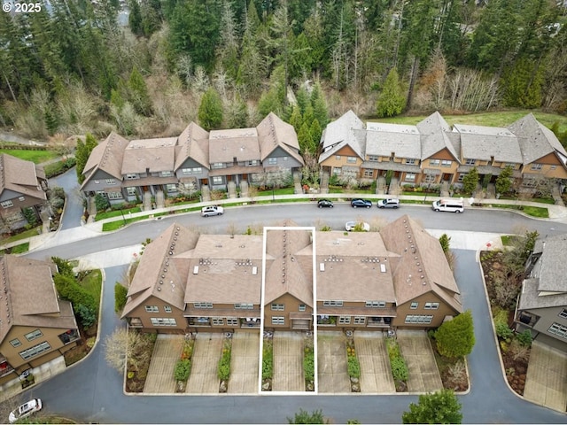 aerial view featuring a residential view