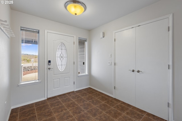 foyer with baseboards