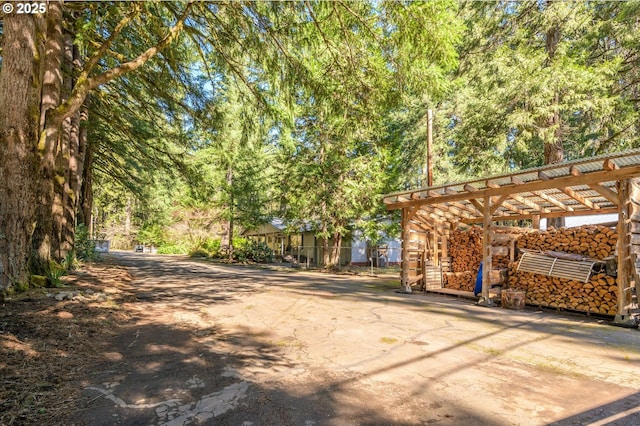 exterior space featuring a pergola