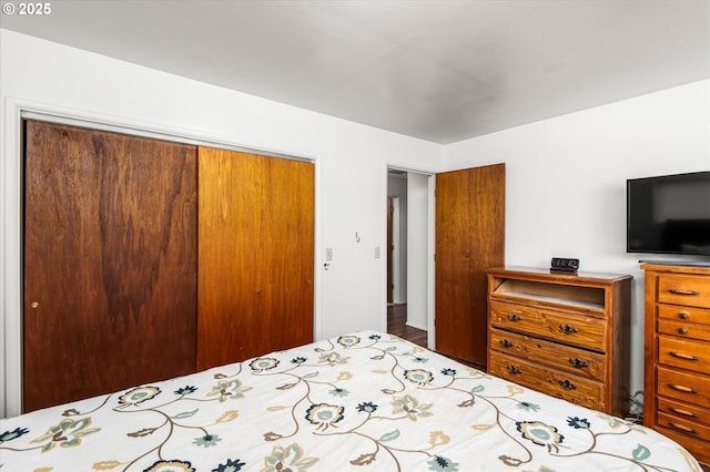 bedroom featuring a closet