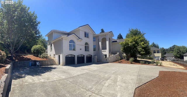 view of front of house featuring a garage