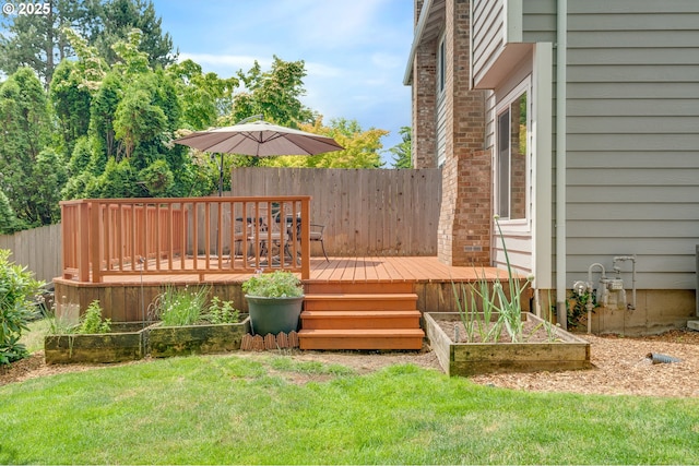 2038 Titan Ter, West Linn, OR 97068 - view of yard featuring a garden and a deck