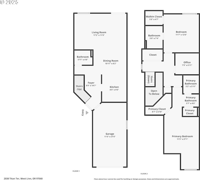 2038 Titan Ter, West Linn, OR 97068 - view of floor plan / room layout