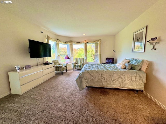 bedroom featuring carpet