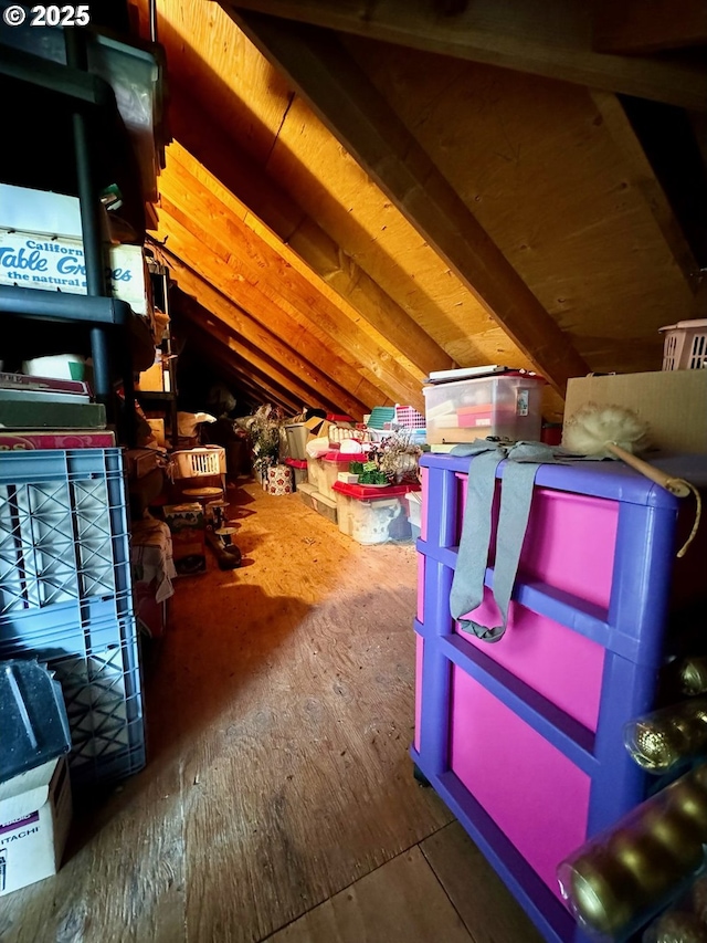 view of attic