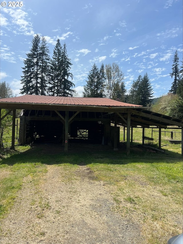 view of parking / parking lot