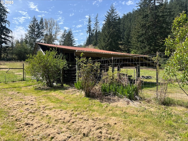 exterior space with fence