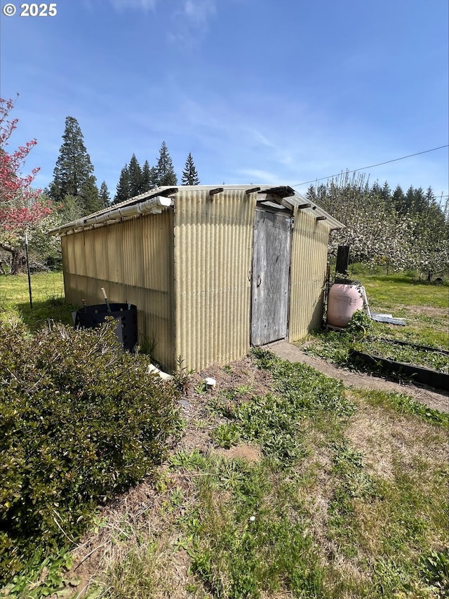 view of shed