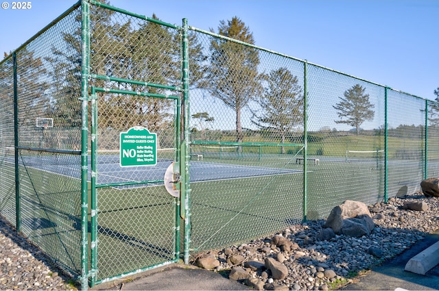 view of tennis court