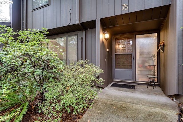 view of doorway to property