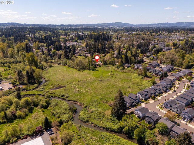 drone / aerial view with a residential view