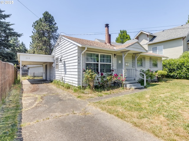 660 Barton Ave, Gladstone, OR 97027 - view of front facade with concrete driveway and an attached carport