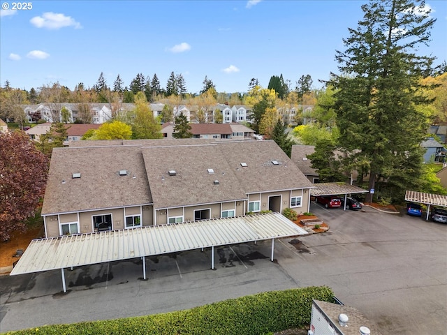 drone / aerial view with a residential view