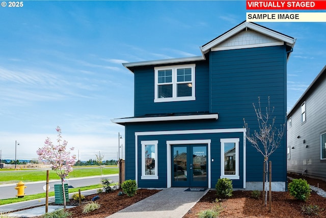 exterior space featuring french doors