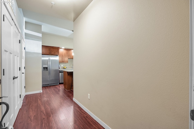 13885 SW Meridian St Unit 135, Beaverton, OR 97005 - hall with dark wood finished floors and baseboards