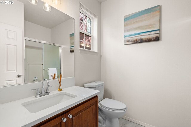 842 NE Rothbury Ave, Hillsboro, OR 97124 - full bathroom with vanity, toilet, and a shower with shower door