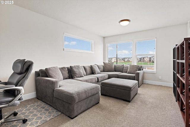 view of carpeted living room
