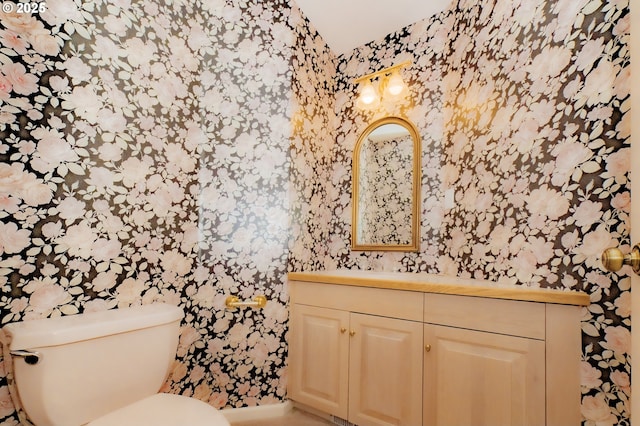 4020 NW Princess St, Corvallis, OR 97330 - bathroom featuring wallpapered walls and vanity