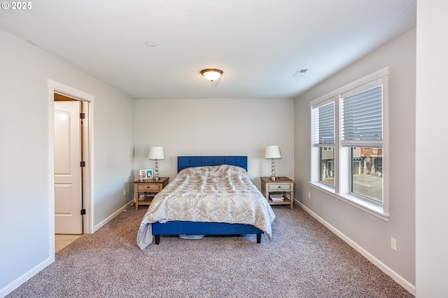 view of carpeted bedroom