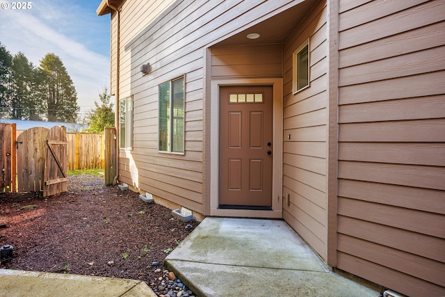 view of doorway to property