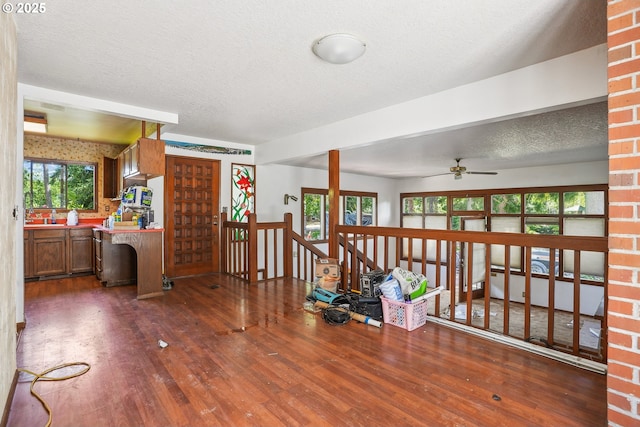 6395 SW 190th Ave, Beaverton, OR 97078 - spare room with wood finished floors, a ceiling fan, and a textured ceiling