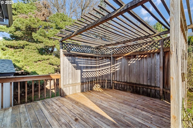 view of wooden terrace