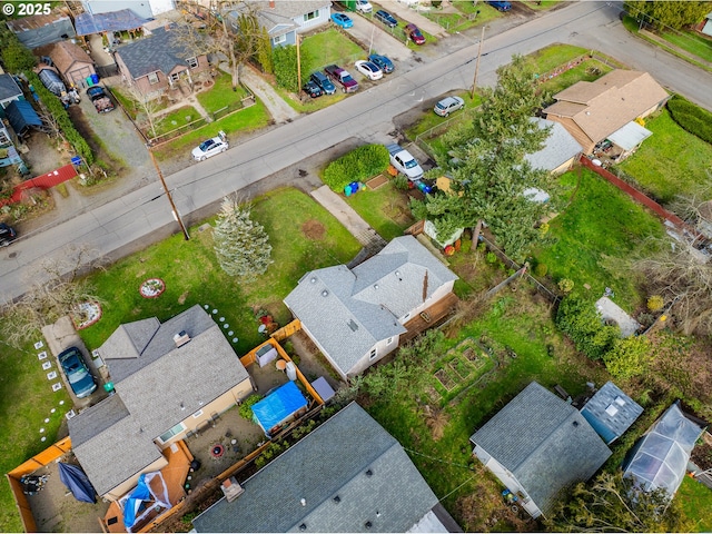 aerial view featuring a residential view