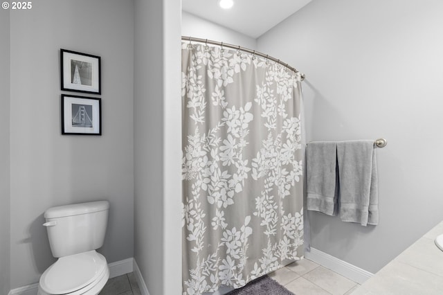 10603 NE 92nd Ave, Vancouver, WA 98662 - full bathroom featuring toilet, tile patterned flooring, baseboards, and curtained shower