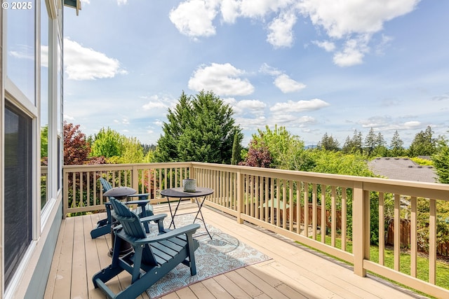 view of wooden deck