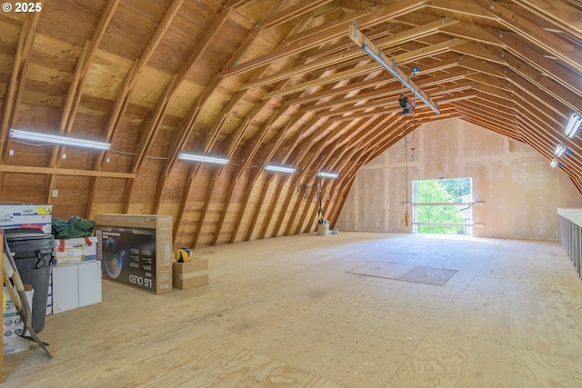 view of attic