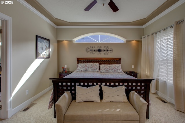 459 Oak Valley Loop, Winchester, OR 97495 - bedroom featuring carpet, ceiling fan, and crown molding