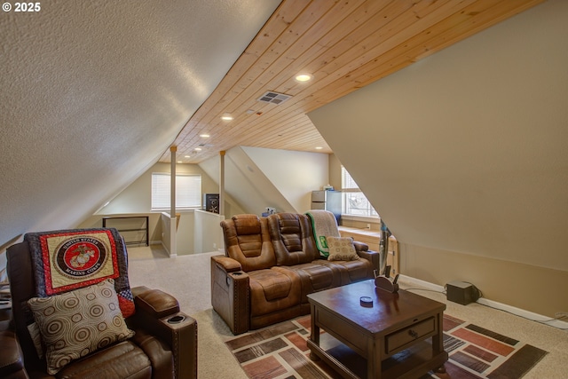 459 Oak Valley Loop, Winchester, OR 97495 - carpeted living area featuring recessed lighting and lofted ceiling