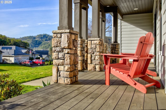 459 Oak Valley Loop, Winchester, OR 97495 - porch with a lawn and a mountain view