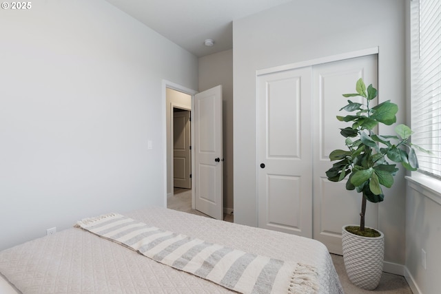 bedroom featuring a closet