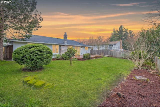 exterior space featuring a wooden deck