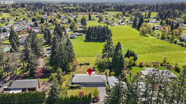 aerial view of residential area