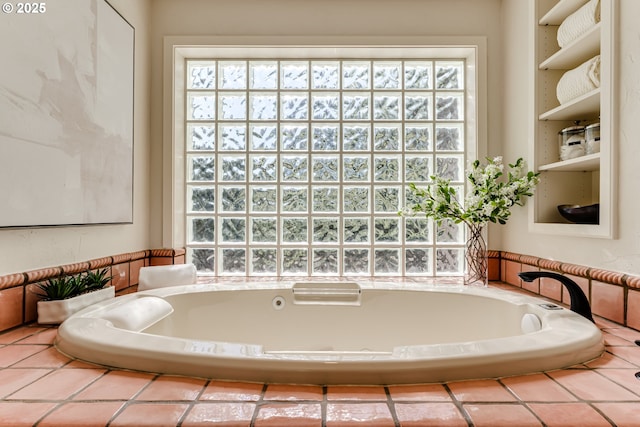 full bathroom featuring a garden tub