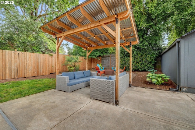 9014 N John Ave, Portland, OR 97203 - fenced backyard with an outdoor hangout area and a patio