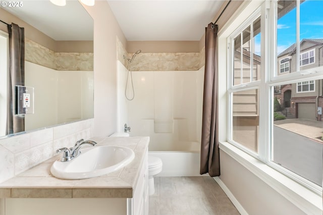 2435 NW Burnett St, Portland, OR 97229 - bathroom with vanity and shower / tub combo with curtain