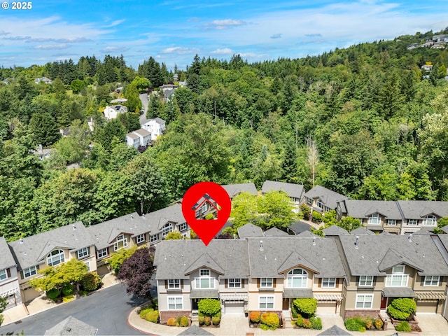 2435 NW Burnett St, Portland, OR 97229 - aerial view of residential area with a heavily wooded area