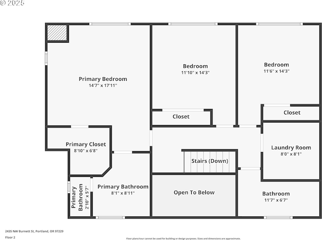 2435 NW Burnett St, Portland, OR 97229 - view of property floor plan