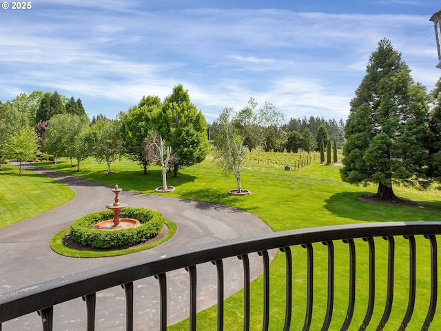 view of home's community featuring a lawn