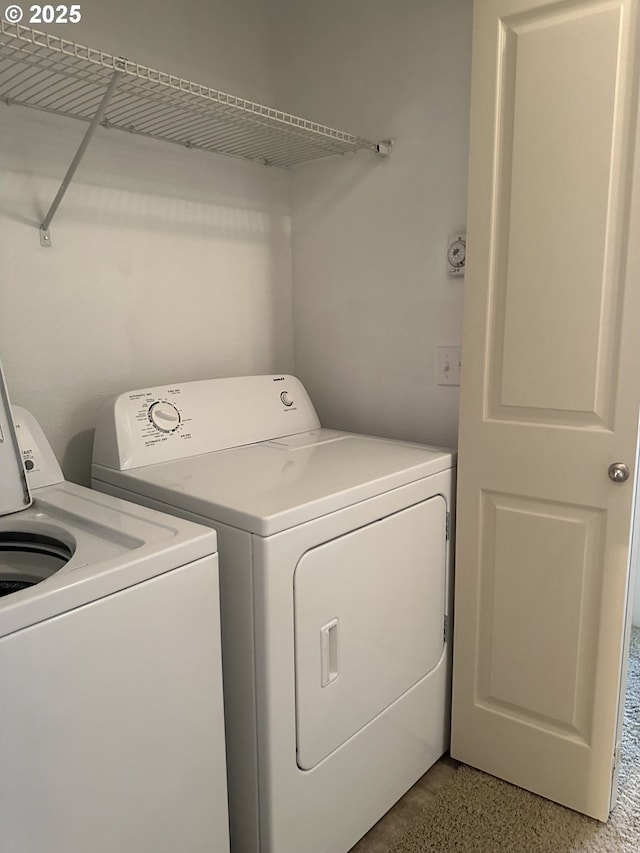 laundry area featuring separate washer and dryer