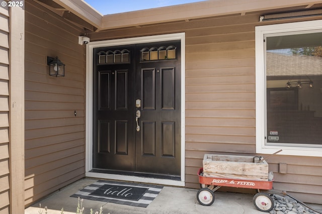 view of doorway to property