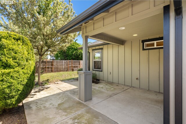 view of patio with fence